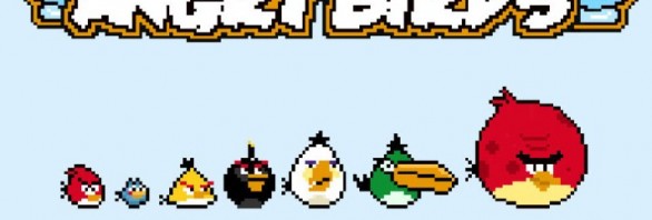 angry birds retro 8bit screenshot 1